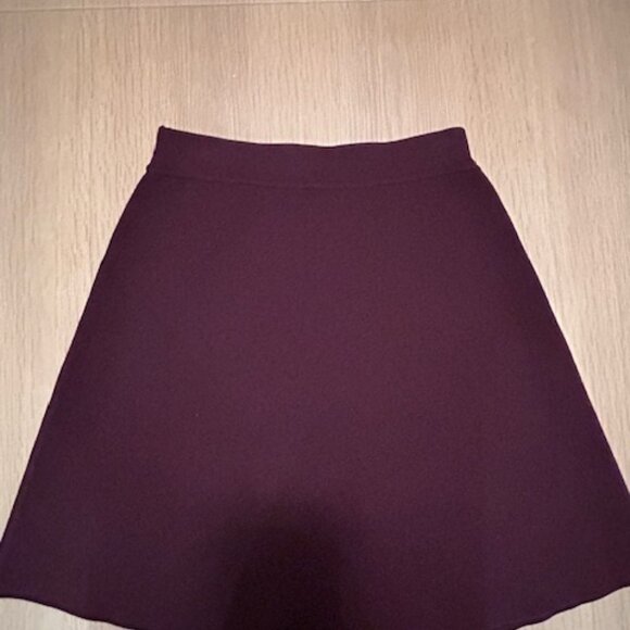 Sandro - Autumn Berkeley Fiji Asymmetric Button Skirt In Bordeaux - Picture 3 of 9